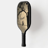 Kat op een draad Volle Maan met Naam Pickleball Paddle (Links)