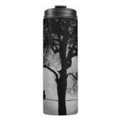 Kat op een draad Volle Maan Thermosbeker (Voorkant)