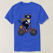 Kat op een fiets t-shirt (Design voorkant)