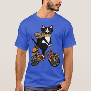 Kat op een fiets  t-shirt