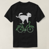 Kat op een fietsenrijplaat van de keuken van de ke t-shirt (Design voorkant)