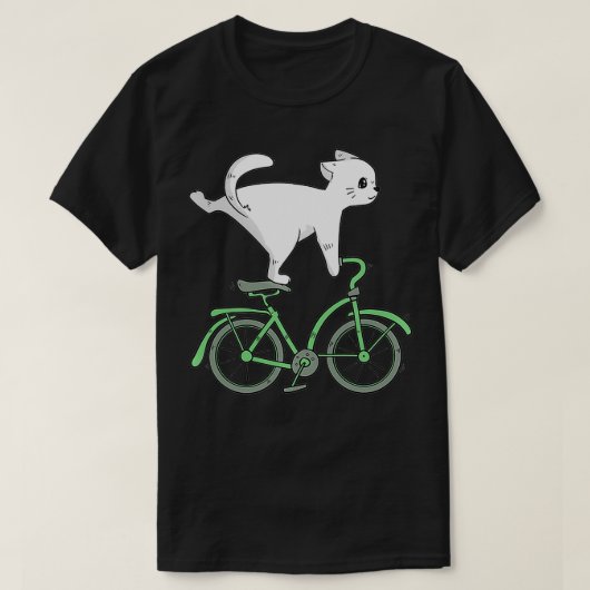 Kat op een fietsenrijplaat van de keuken van de ke t-shirt (Design voorkant)