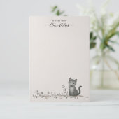 Kat op een filiaalkaart met naam bedankkaart (Staand voorkant)