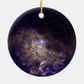 Kat op een Halloween Moon Ornament (Achterkant)