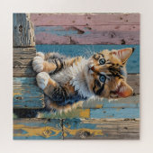 Kat op een hek puzzel (Horizontaal)