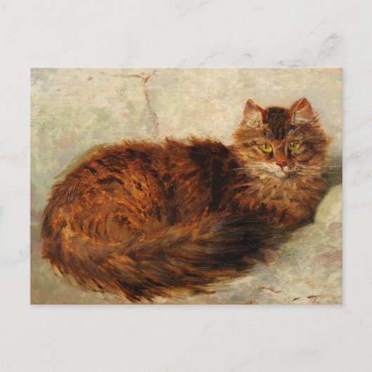 Kat op een kussen Henriëtte Ronner-Knip Briefkaart (Voorkant)