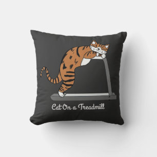 Kat op een loopband kussen