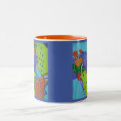 Kat op een Mok van een verwarmde motorstoel (Center)