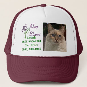 Kat op een pet... trucker pet