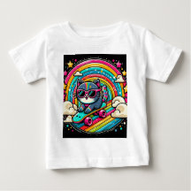 Kat op een skateboard