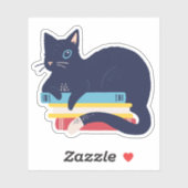Kat op een Stack Sticker (Vel)