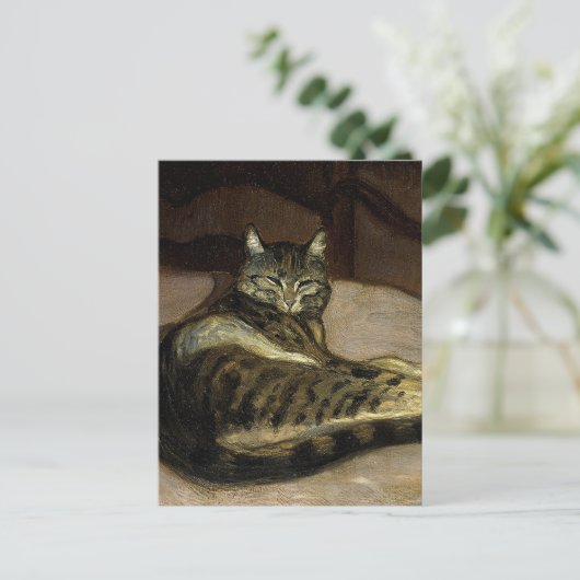 "Kat op een stoel" van Theophile Steinlen Briefkaart (Staand voorkant)