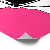 Kat op een toilet zitten poster (Hoek)