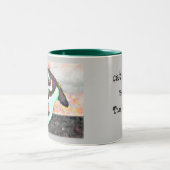 Kat op een warm tindak door LiN Tweekleurige Koffiemok (Center)