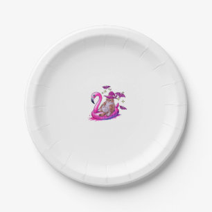 Kat op een zwembad Grappige Spooky Zomer Tussen Ha Papieren Bordje