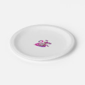 Kat op een zwembad Grappige Spooky Zomer Tussen Ha Papieren Bordje (Gekanteld)