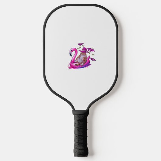 Kat op een zwembad Grappige Spooky Zomer Tussen Ha Pickleball Paddle (Voorkant)