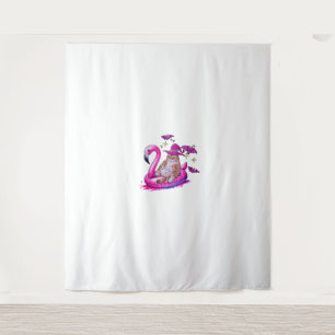 Kat op een zwembad Grappige Spooky Zomer Tussen Ha Wandkleed