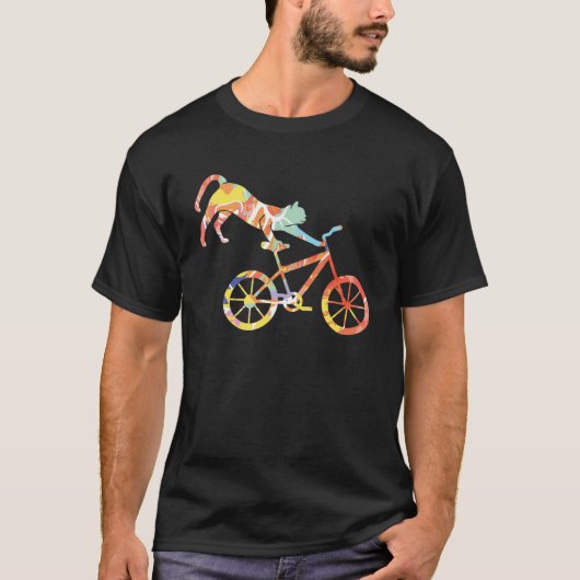 Kat op fiets van BMX Bike Kitten Bike T-shirt (Voorkant)