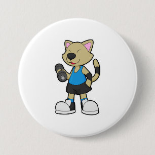 Kat op fitness met Dumbbell Ronde Button 7,6 Cm
