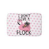 Kat op Flamingo met ananas- en roze pokadots Badmat (Voorkant)