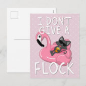 Kat op Flamingo w Pineapple Pink w White Diamonds Feestdagenkaart (Voorkant / Achterkant)