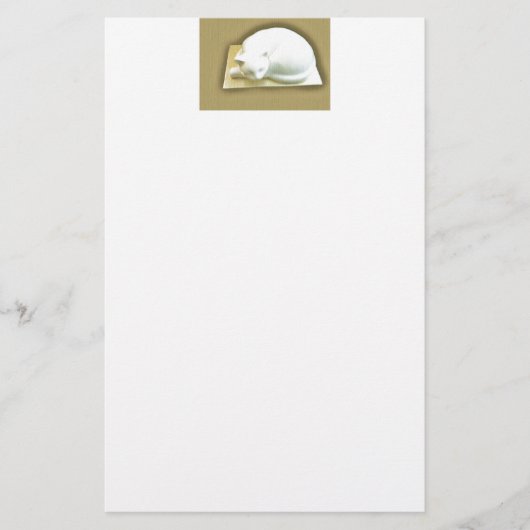 Kat op gouddoos II Briefpapier (Voorkant)