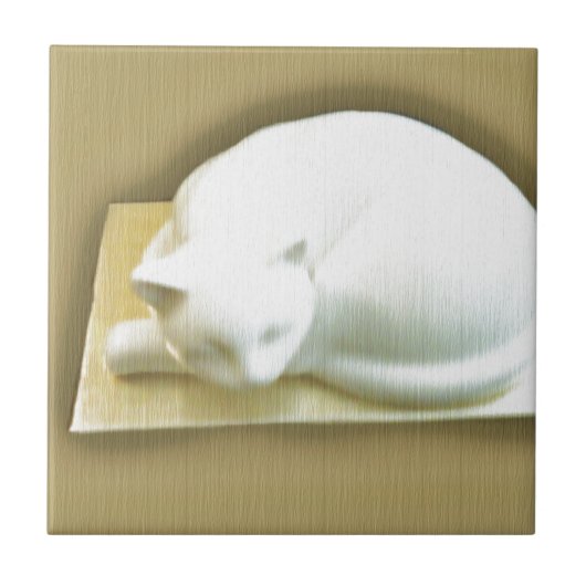 Kat op gouddoos II Tegeltje (Voorkant)