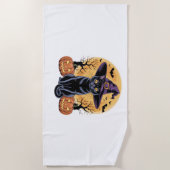 Kat op Halloween pompoen Classic T-Shirt Strandlaken (Voorkant)