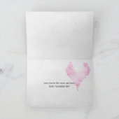 Kat op hek met volle maan valentijn feestdagen kaart (Binnen)