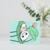 Kat op het lef, grappige kat Kitten Gift Idee Briefkaart (Staand voorkant)