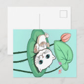Kat op het lef, grappige kat Kitten Gift Idee Briefkaart (Voorkant / Achterkant)