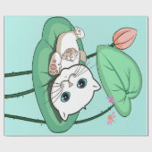 Kat op het lef, grappige kat Kitten Gift Idee Cadeaupapier (Vlak)