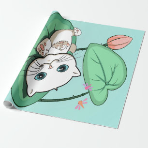 Kat op het lef, grappige kat Kitten Gift Idee Cadeaupapier