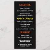 Kat op het menu Pumpkin Halloween (Achterkant)