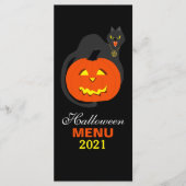 Kat op het menu Pumpkin Halloween (Voorkant)