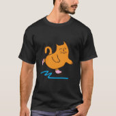 Kat op het schaatsen t-shirt (Voorkant)