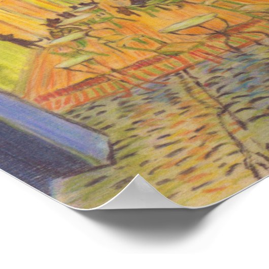 Kat op het terras van het café in de avond Vincent Poster (Hoek)