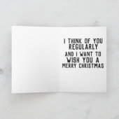 KAT OP HET TOILET FUNNY KERSTKAARTEN KAART (Binnen)