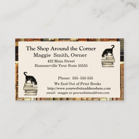 Kat op het Visitekaartje Boeken (Voorkant)