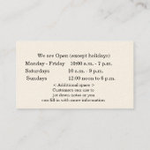 Kat op het Visitekaartje Boeken (Achterkant)