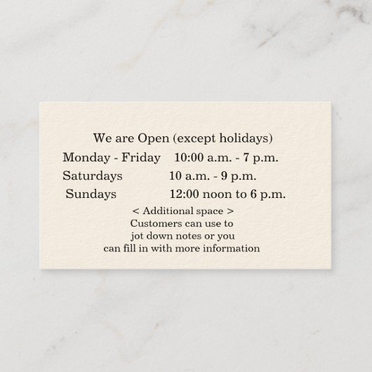 Kat op het Visitekaartje Boeken (Achterkant)