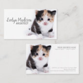 Kat op het wit visitekaartje (Voorkant / Achterkant)