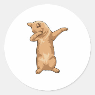 Kat op Hip Hop Dance Dab Ronde Sticker