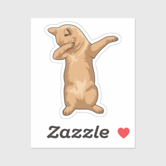 Kat op Hip Hop Dance Dab Sticker (Vel)