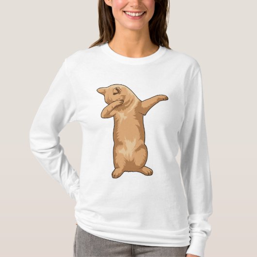 Kat op Hip Hop Dance Dab T-shirt (Voorkant)