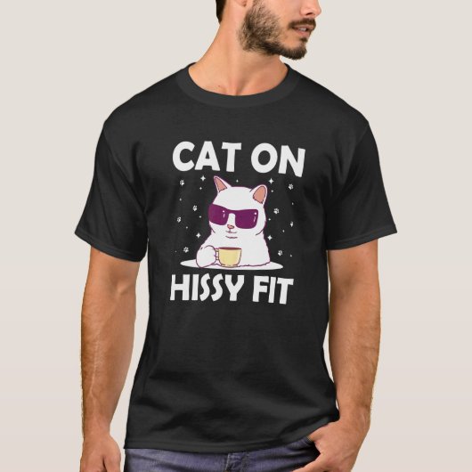 Kat op hoge poten kat humor kitten koppels 1 t-shirt (Voorkant)