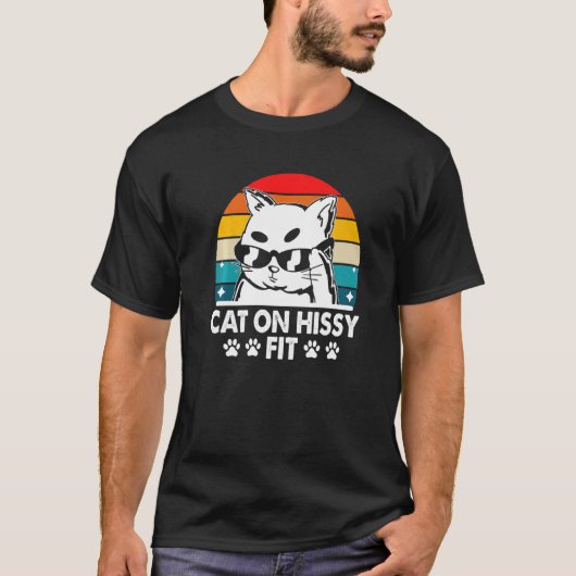 Kat op hoge poten kat humor kitten koppels t-shirt (Voorkant)