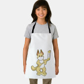 Kat op IJshockey met ijshockeystick Schort (Insitu)