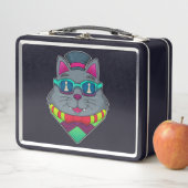 Kat op kaasschaap met schaafkop (In situ)